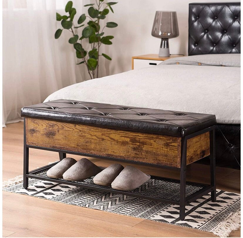 Banco de zapatos de almacenamiento banco de entrada con | Etsy