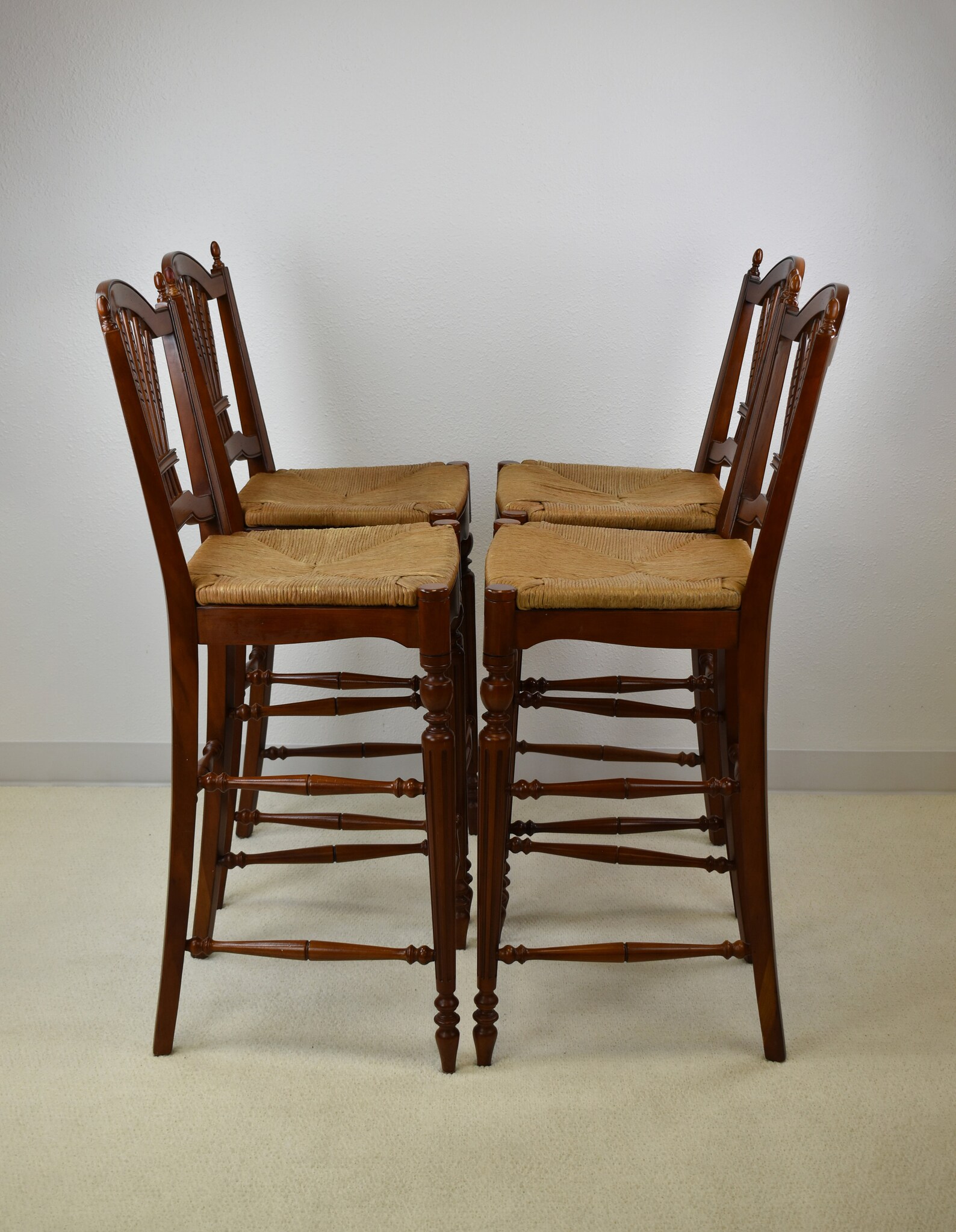 ETHAN ALLEN Country French Collection Wheat / Sheaf Back Rush Etsy