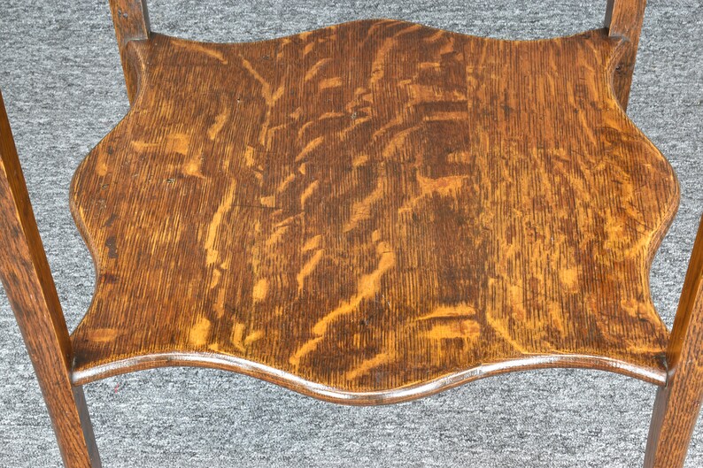 Midcentury Quarter Sawn Tiger Oak Twotier Parlor Entry Table Etsy