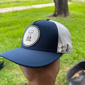 Golf Tee Patch Hat - SnapBack Trucker Hat - Golf Hat - Golfer Gift - Unique Golf Ball Patch