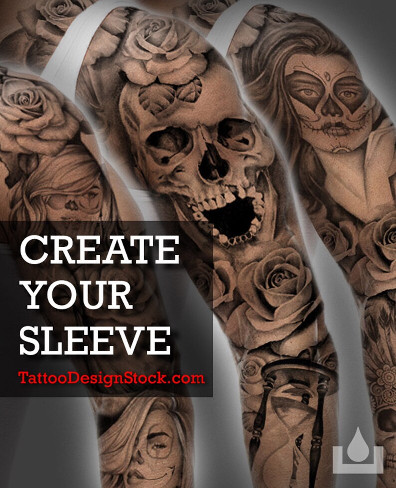 Create your tattoo sleeve pack created by tattooists custom Etsy
