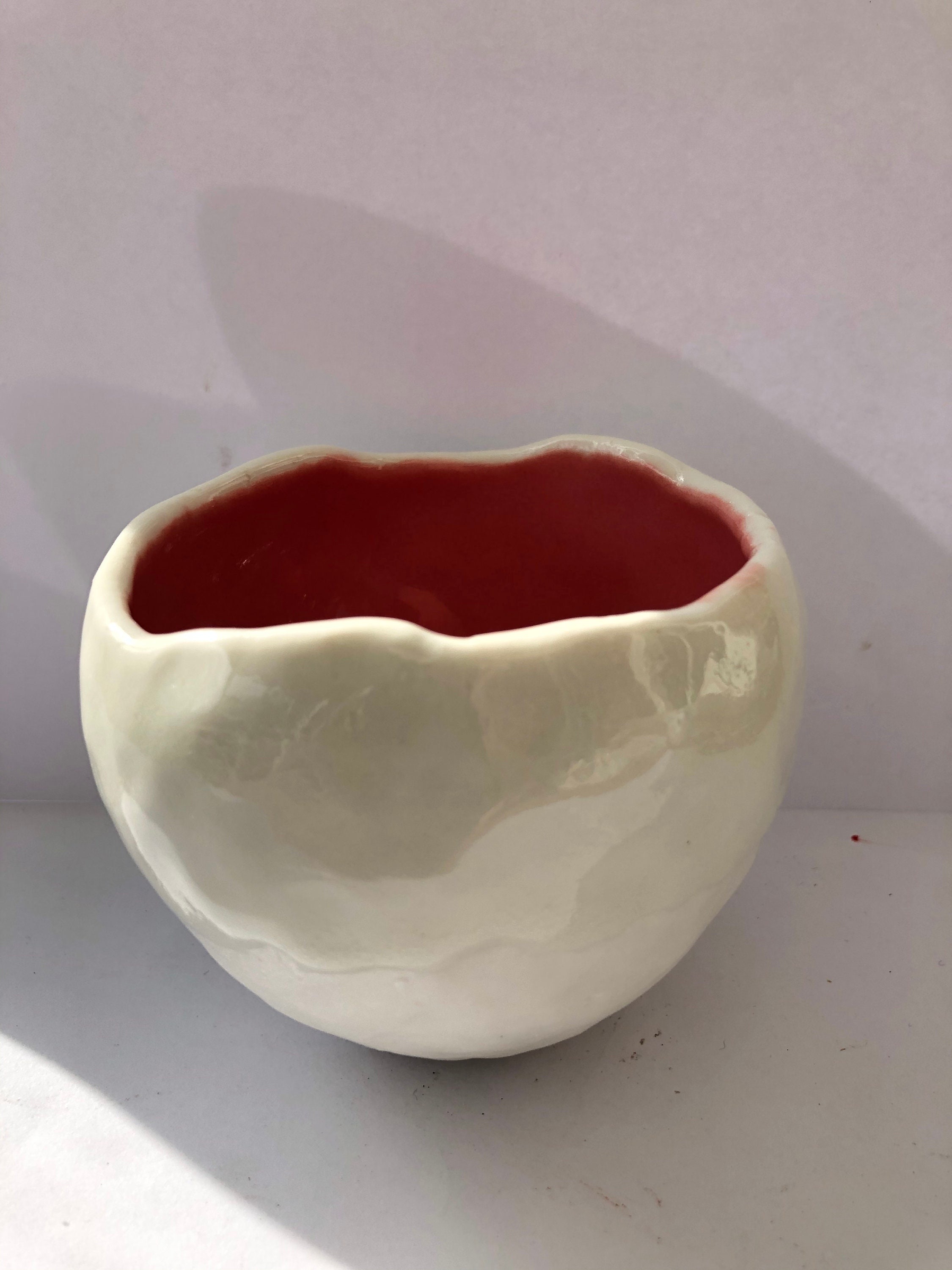 Paper clay porcelain handmade pottery ceramics bowl / pot Etsy