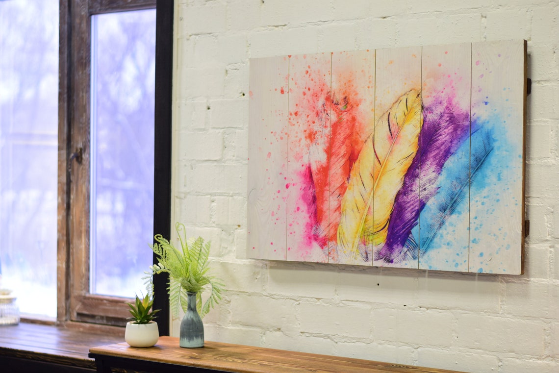 Wall Decor Photo on Wood Bedroom Wall Decor Wood Picture Bild Etsy