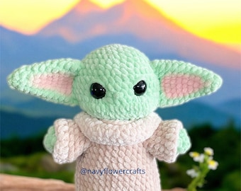 Green Baby Alien | Low Sew Crochet Pattern | Amigurumi Doll Crochet Pattern