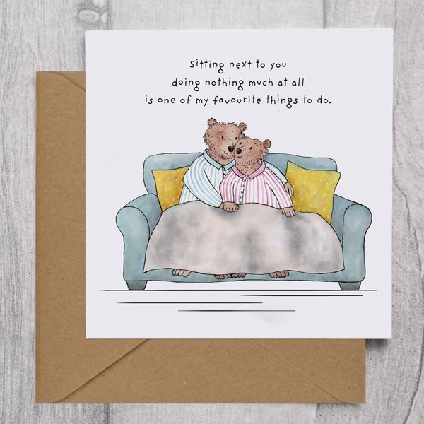 Bear Hugs Valentines Day, Anniversary Card, blank greeting card