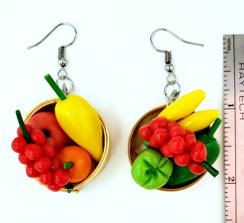 Tropical fruit earring polymer clay earring fruit earring Etsy