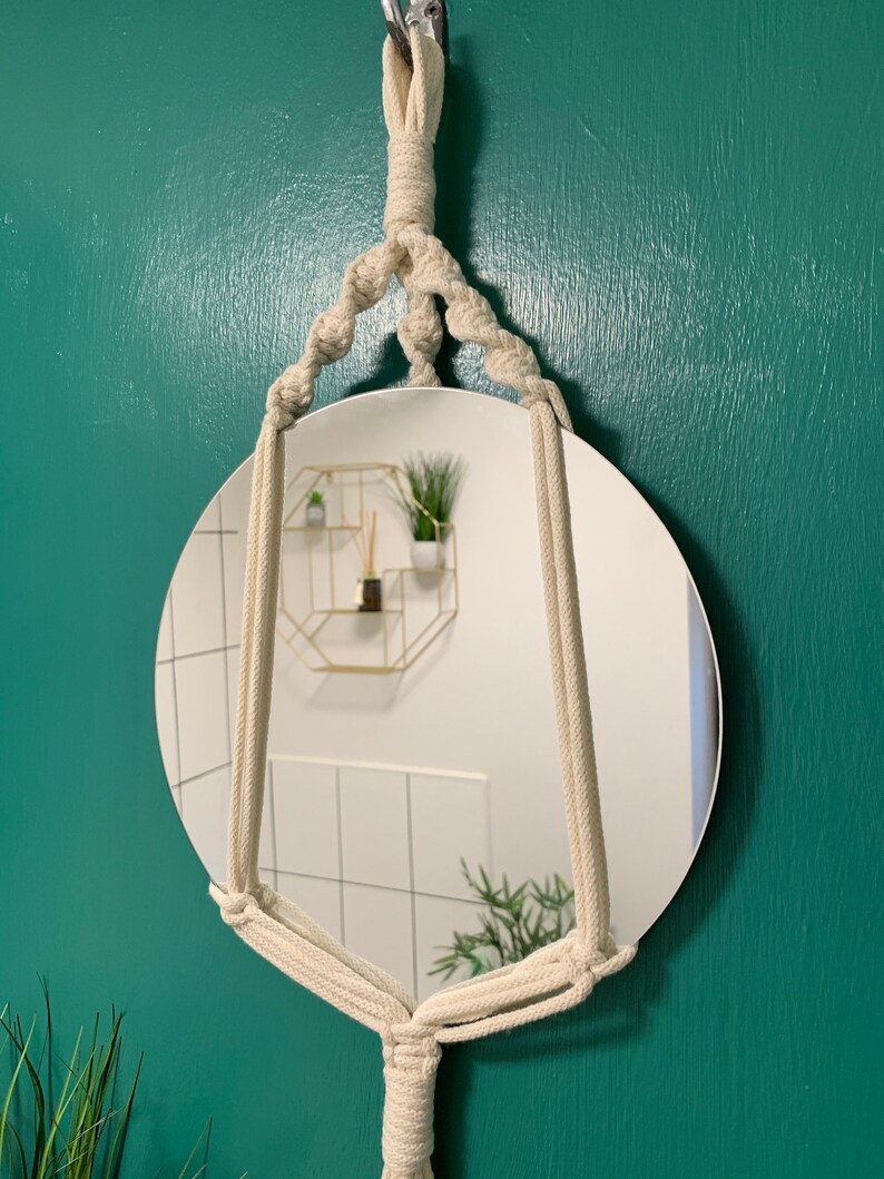 Modern Macrame Mirror wall hanging Etsy