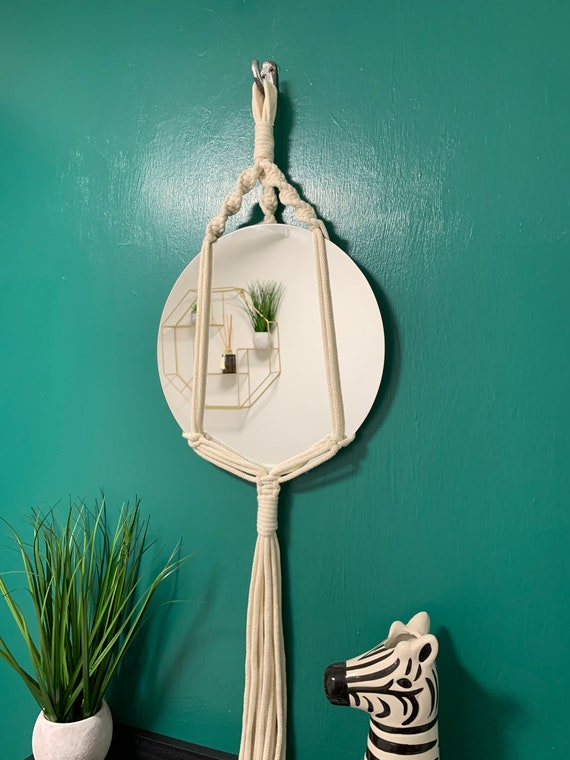 Modern Macrame Mirror wall hanging Etsy
