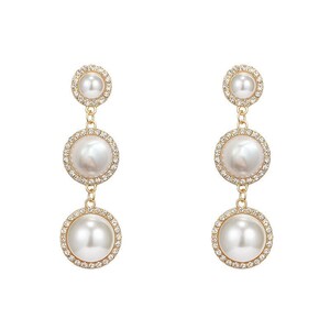 Pearl drop dangle earrings Clearance