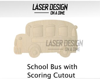 Choose from 21 Sizes School Bus Wood Cut Out