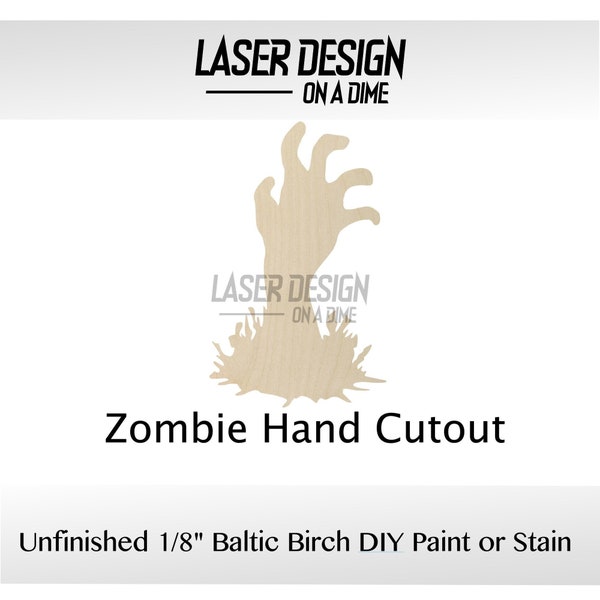 Zombie Hand Cutout, Ornament, Halloween, Decor,  Wooden Blank, DIY Craft, Paint Party, Make Your Own, Wreath