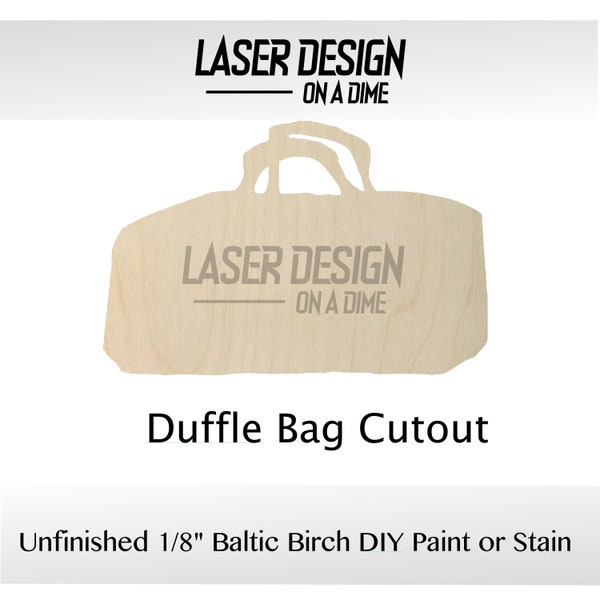 Duffle Bag Wooden Cutout, Sports Bag, Blank, DIY, Paint Party, Make Your Own Wooden Sign, DIY Ornament, Wreath
