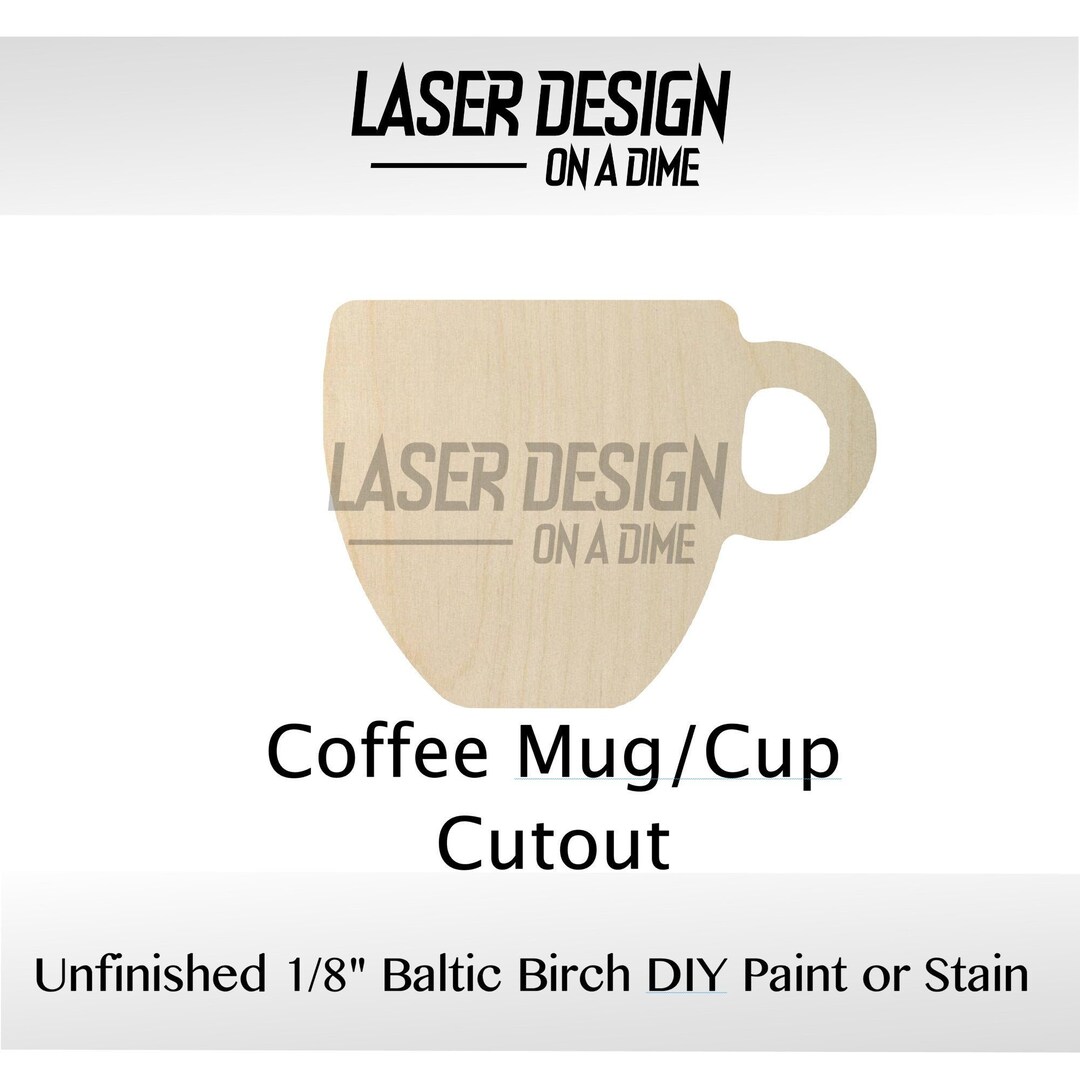 Wooden Cut Out Coffee Cup/mug Blank Cut Put DIY Craft Paint Etsy