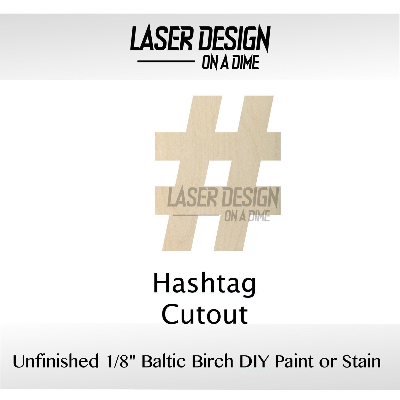 Hashtag Wooden Cutout Wooden Blank DIY Craft Paint Party Etsy
