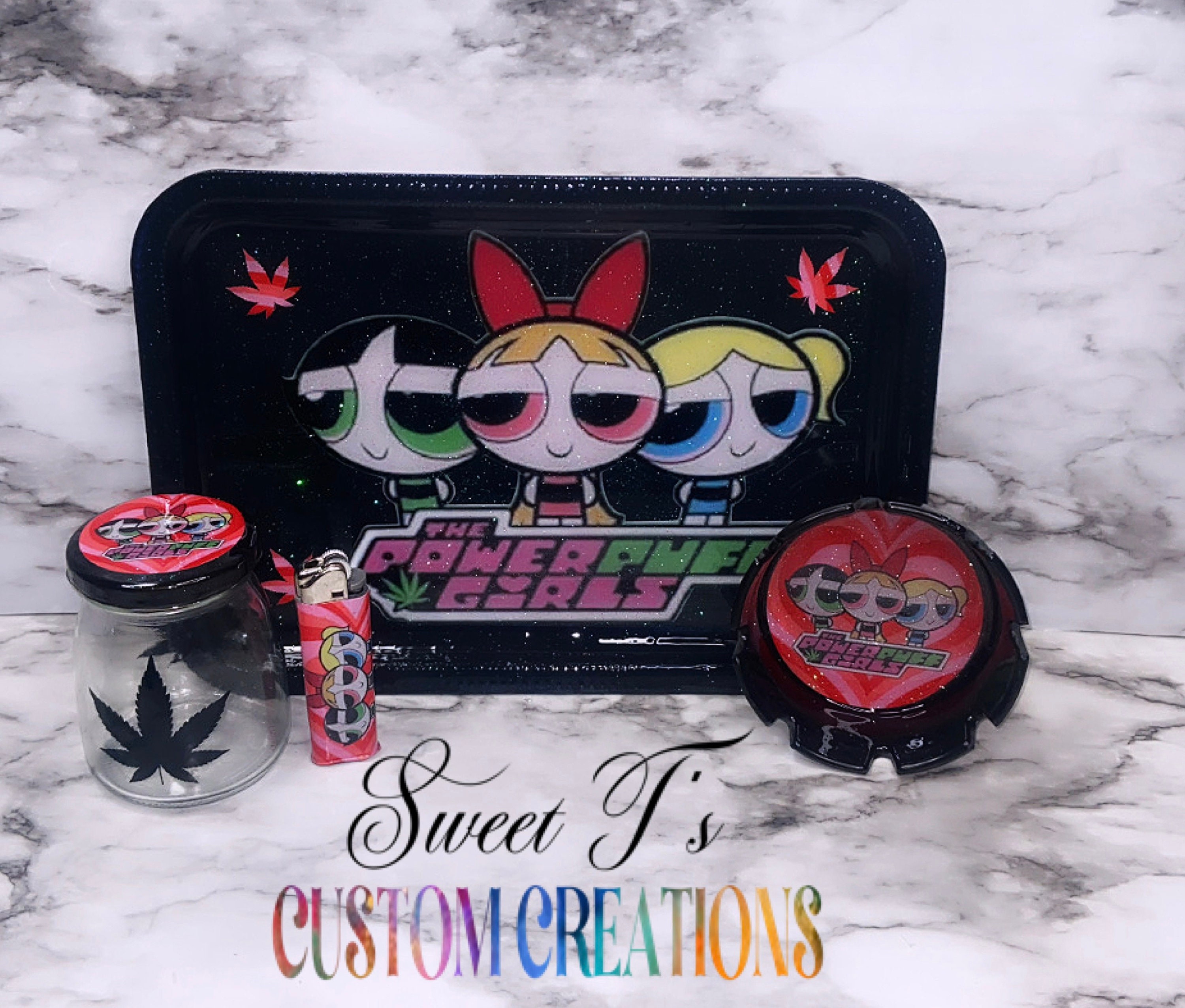 Powerpuff Girls Rolling Tray Set Etsy