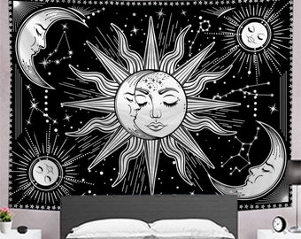 Moon and sun Wall Tapestry for Living Room,Bedroom,Dorm