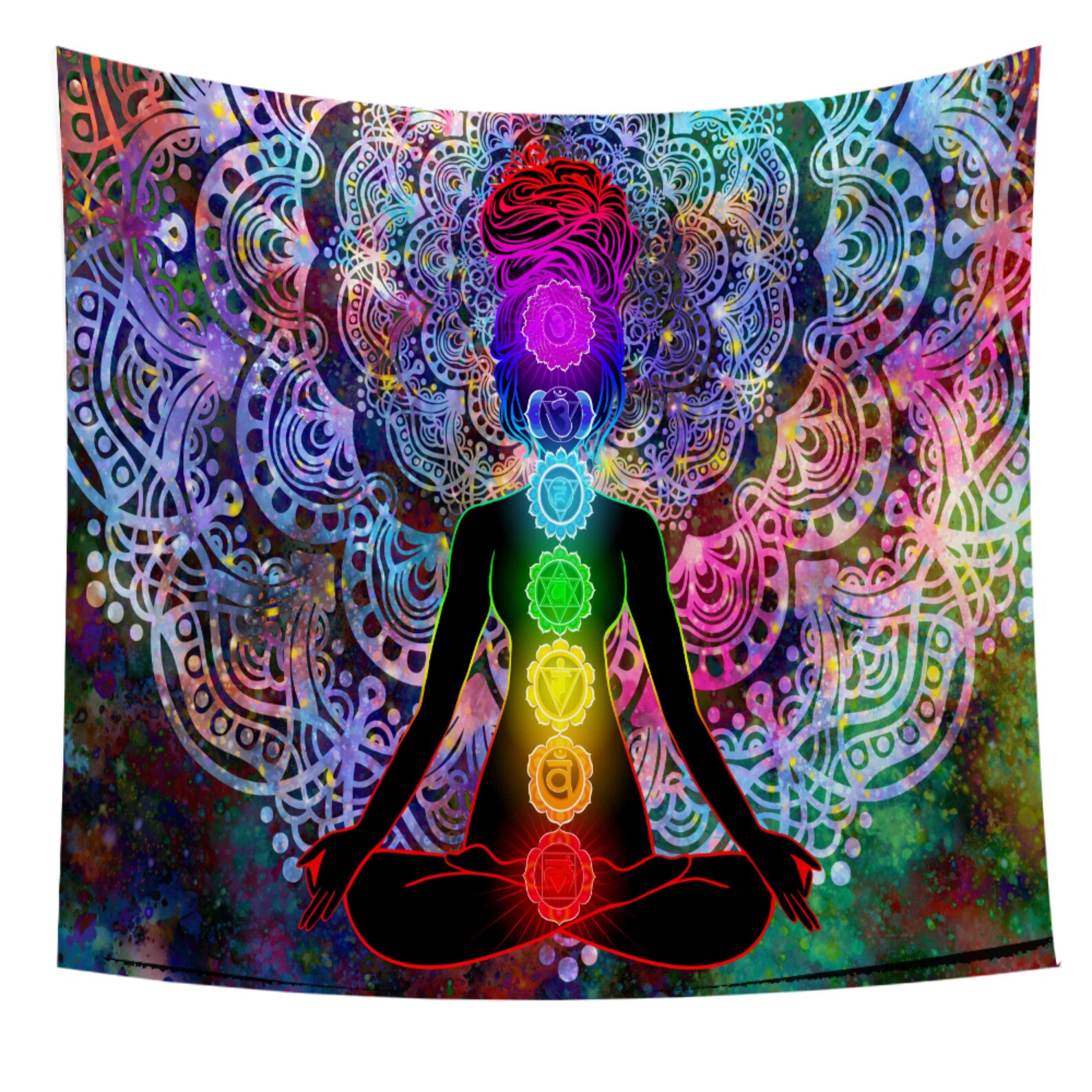 Beautiful Yoga Tapestry Psychedelic Meditation Wall Tapestry Etsy