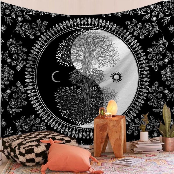 Black and White Tapestry Etsy