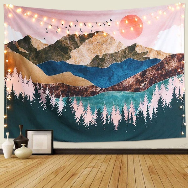Mountain view Tapestry for Living Room,Bedroom,Dorm