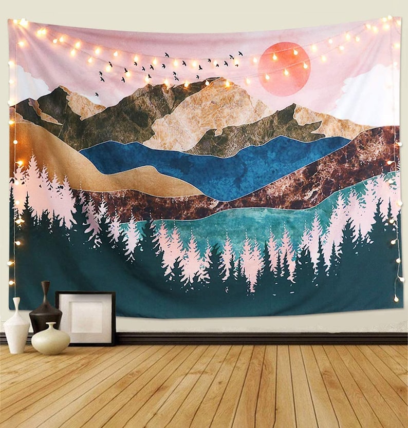 Mountain view Tapestry for Living Room,Bedroom,Dorm 