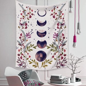 Beautiful Moonlit Garden Flower Wall Tapestry for Living Room,bedroom ...