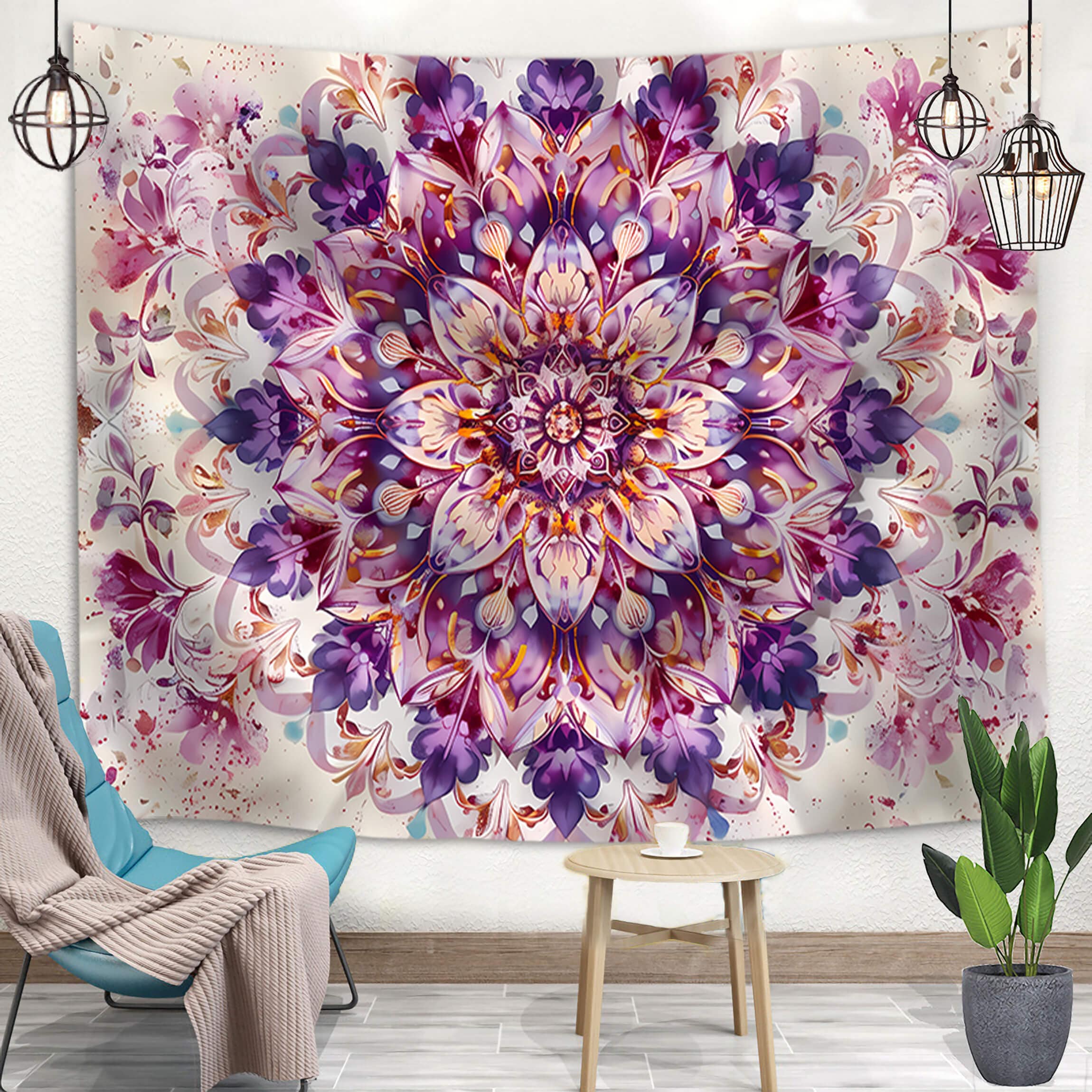 Purple Wall Tapestry Etsy