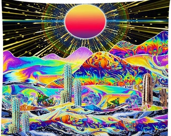 Beautiful Psychedelic Mountaion Tapestry, Sunrise for Wall Hanging for Living Room,Bedroom,Dorm