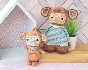 Amigurumi Pattern Bundle / crochet amigurumi pattern / crochet monkey pattern / Amigurumi monkey