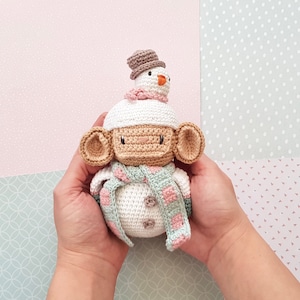 Crochet Snowman pattern / Marlow Monkey Snowman / Amigurumi / Snowman crochet / crochet pattern / Amigurumi Christmas