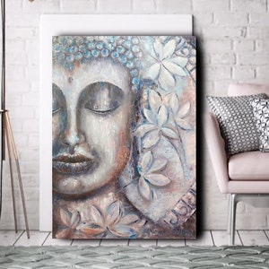CUSTOM Original Buddha painting Buddha wall art Meditation Wall Decor Yoga studio decor Buddha decoration Zen wall art Abstract Buddha art