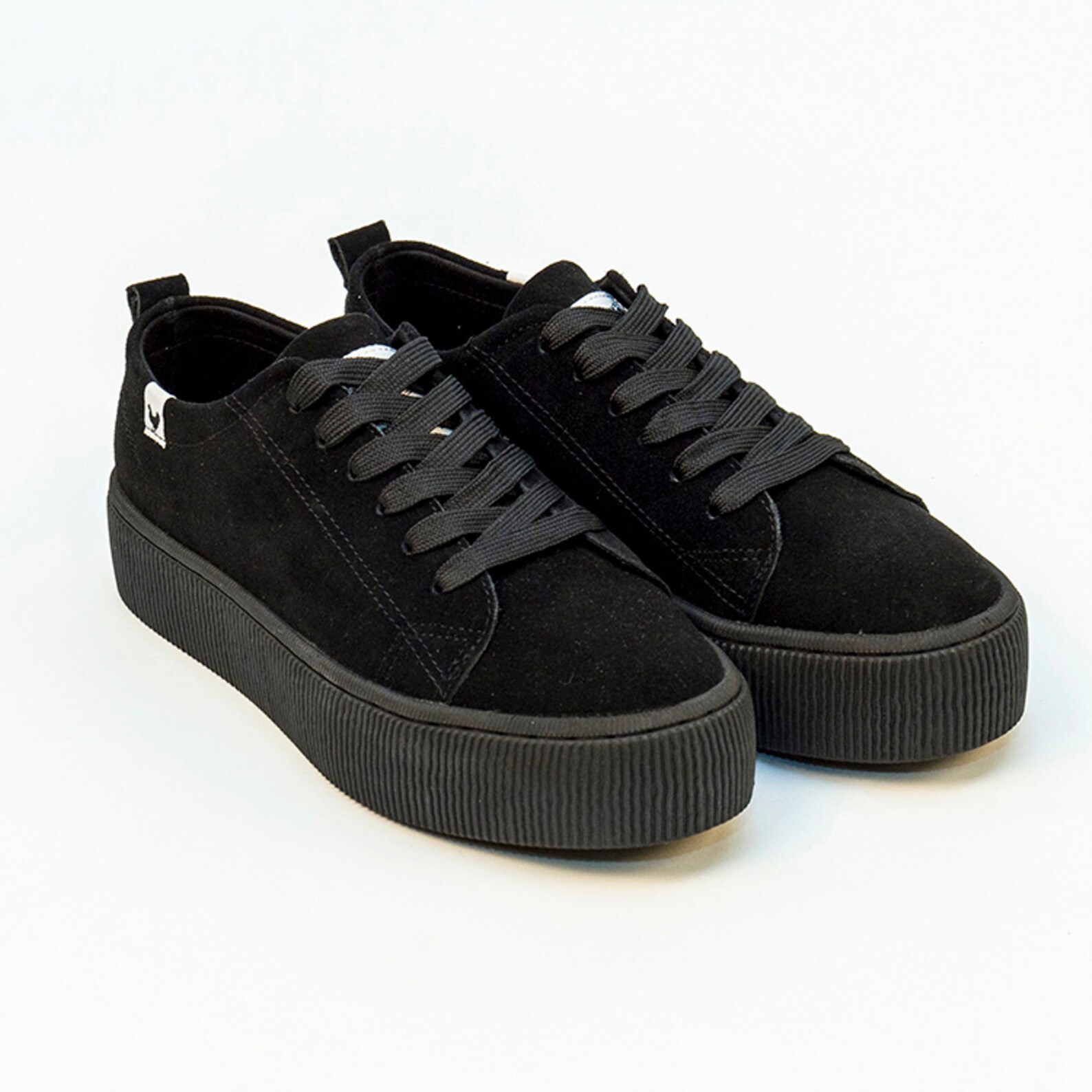 Walk In Pitas Chunky Black Suede Skate Shoes For Women Etsy