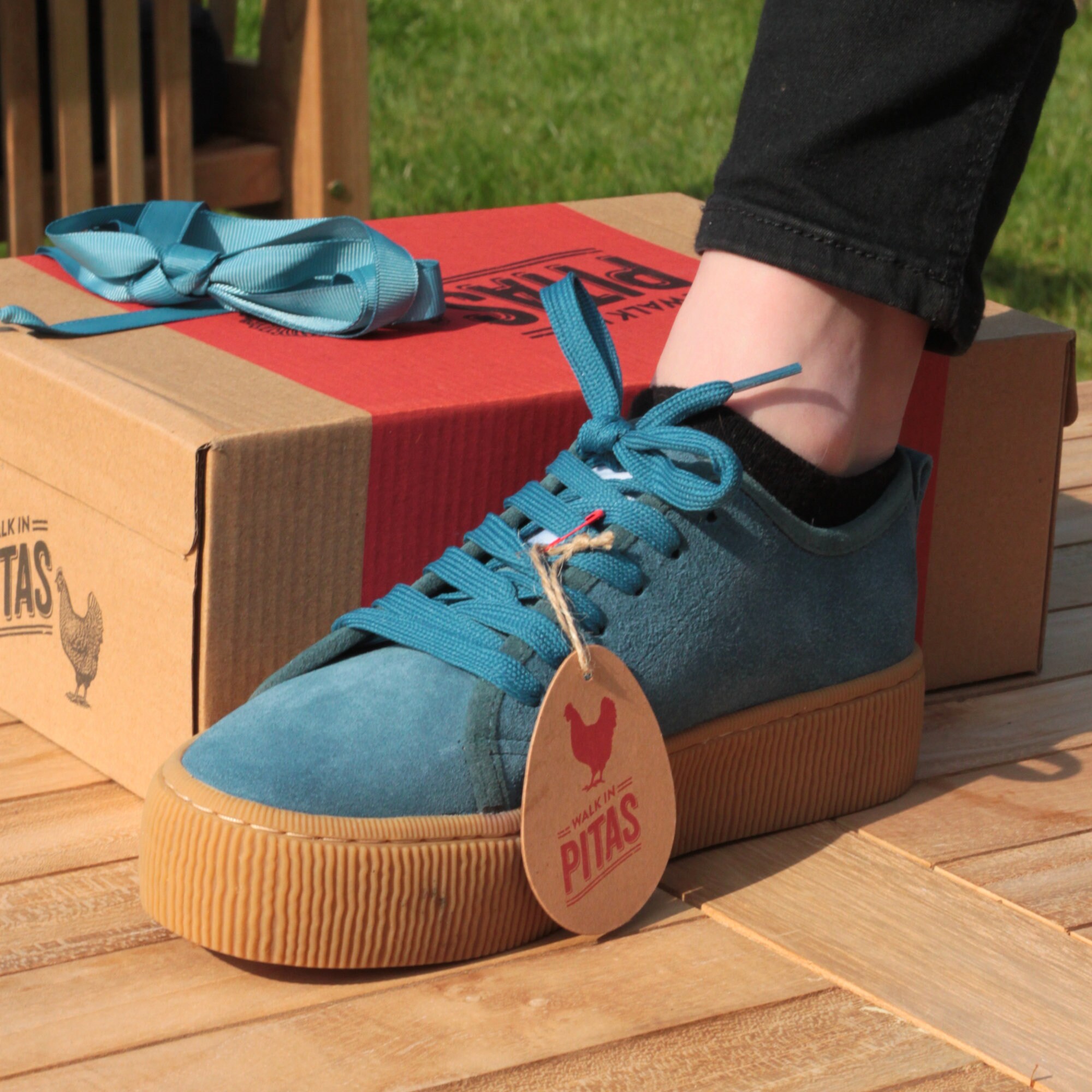 Walk In Pitas Chunky Blue Suede Skate Shoes For Women Etsy