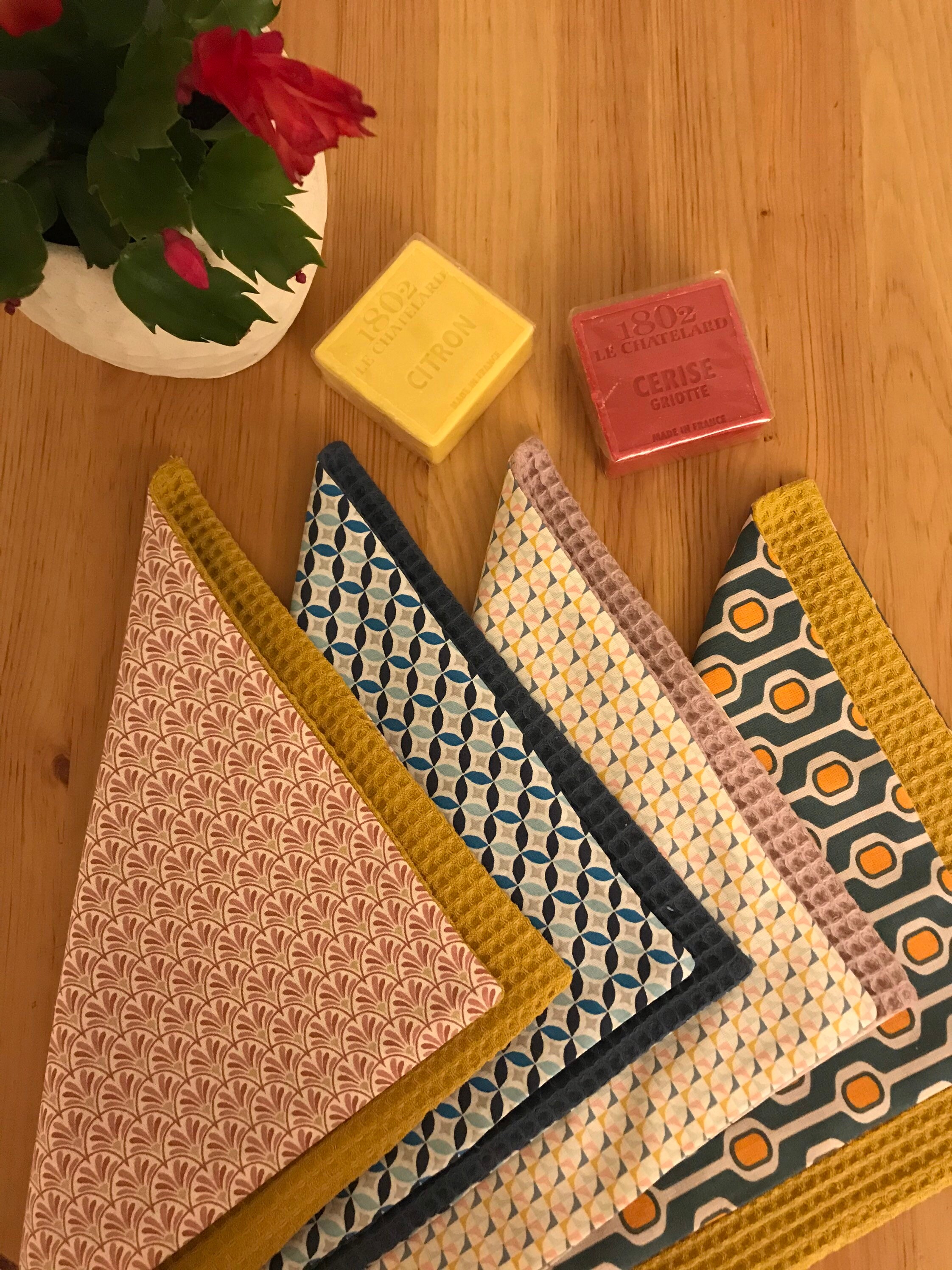 Essuie Tout Lavable avec Pression, Serviettes Réutilisable Zéro Déchet, Washable Paper Towel