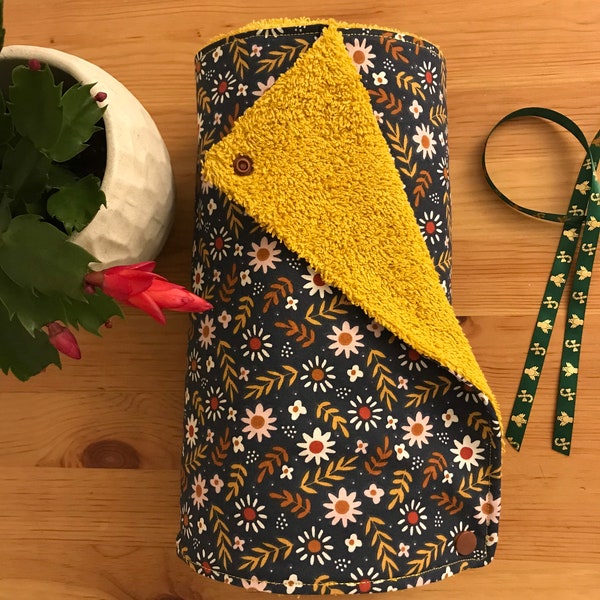 Essuie tout lavable avec pressions, essuie-tout réutilisable zéro déchet, washable paper towel