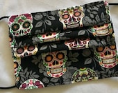 Sugar Skull Pleated Cotton Mask