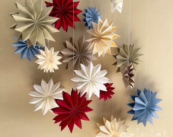 Paper star Ella/ star made of paper/ origami/decorative items/ wall decoration/ window decoration/ Christmas decoration