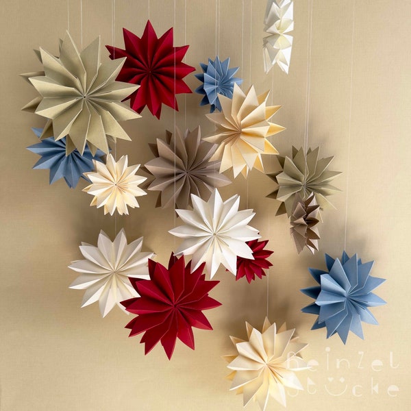 Papierstern Ella/ Stern aus Papier/ Origami/Dekoartikel/ Wanddeko/ Fensterdeko/ Weihnachtsdeko