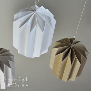 Plissee Anhänger Lea/ Design aus Papier/ Origami/Dekoartikel/ Wanddeko/ Fensterdeko/Geschenk Bild 2