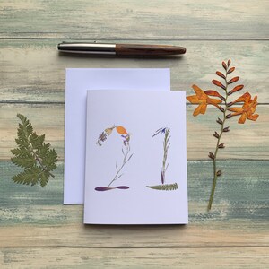 Carte d'anniversaire fleur pressée | Carte 21e anniversaire | Carte d'anniversaire | Amitié | Vide à l'intérieur