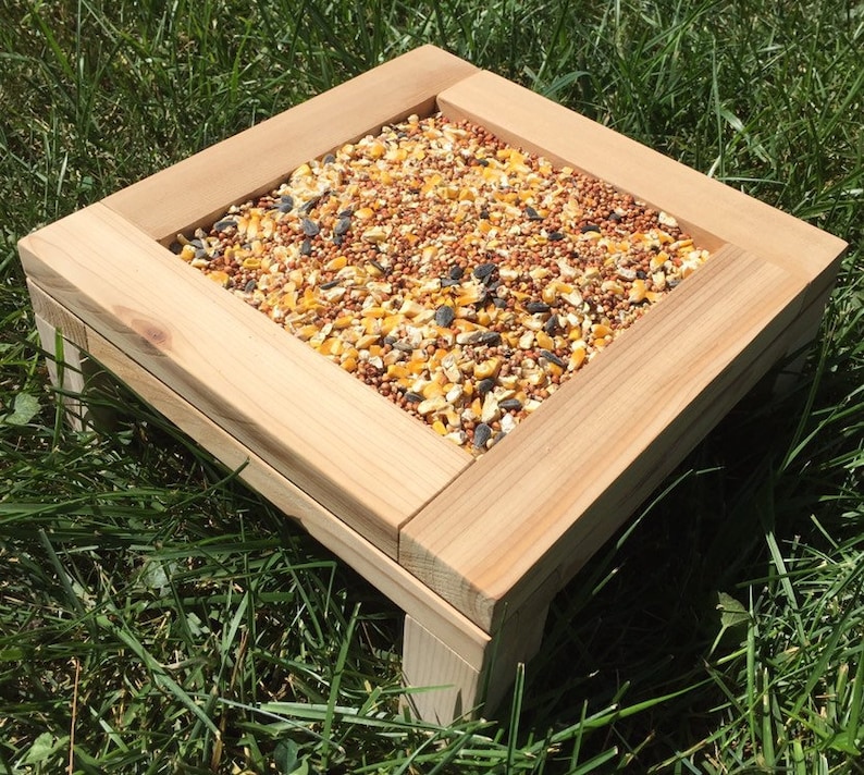 Ground Bird Feeder TrayCedar Etsy