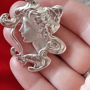 Große Sterling Silber Brosche - 1970&#39;s