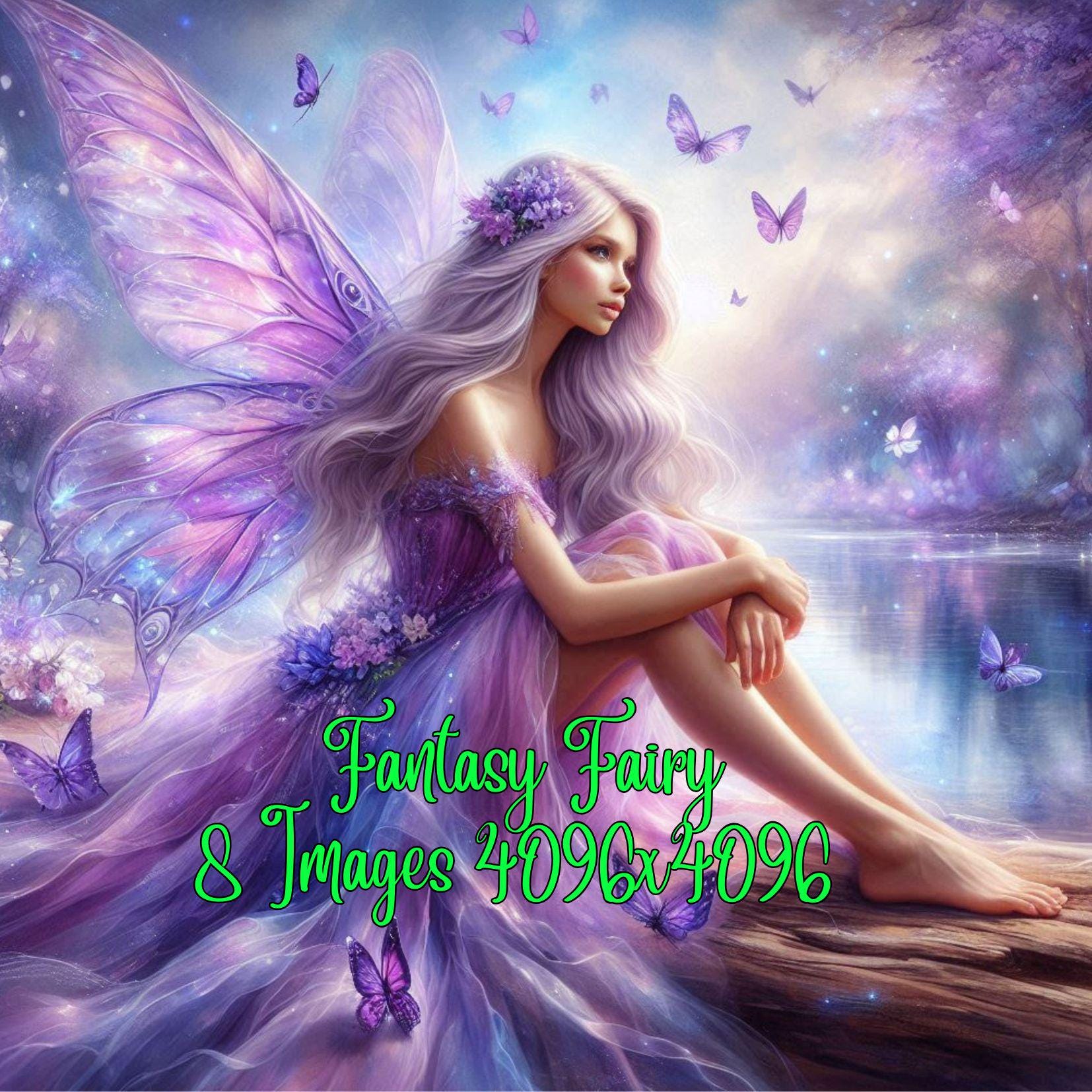 魔法の妖精の印刷可能なセット - 8つのファンタジー妖精の画像