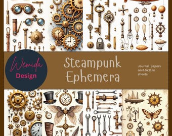 Steampunk Fussy Cuts – kortstondige mechanische wezens (digitale download)