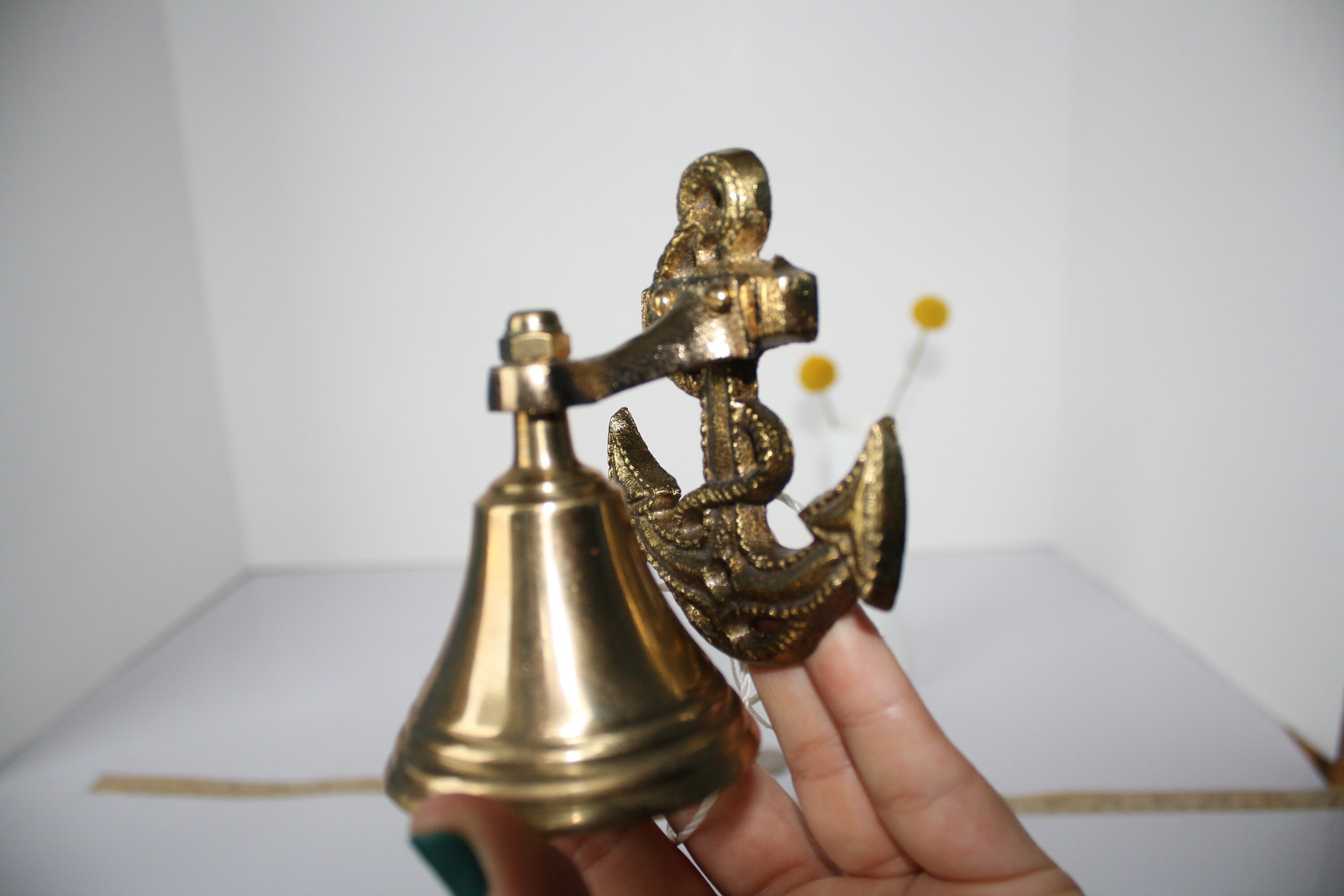 Brass Bell anchor wall mount nautical ship beach vibes Etsy