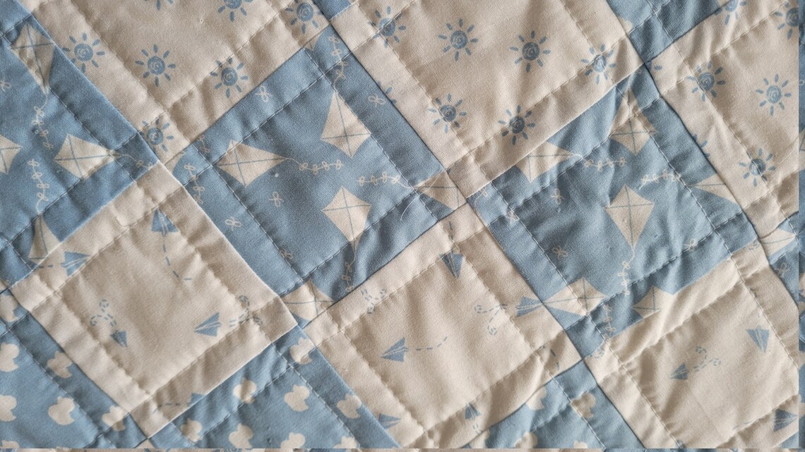 Handmade Hand Quilted Heirloom Baby Quilt Etsy UK