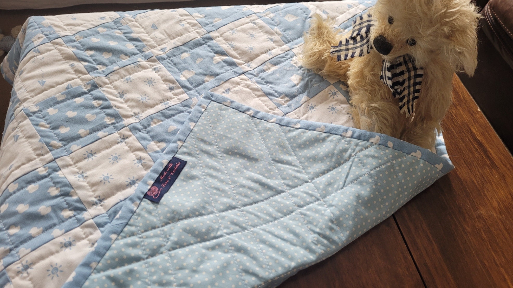 Handmade Hand Quilted Heirloom Baby Quilt Etsy UK