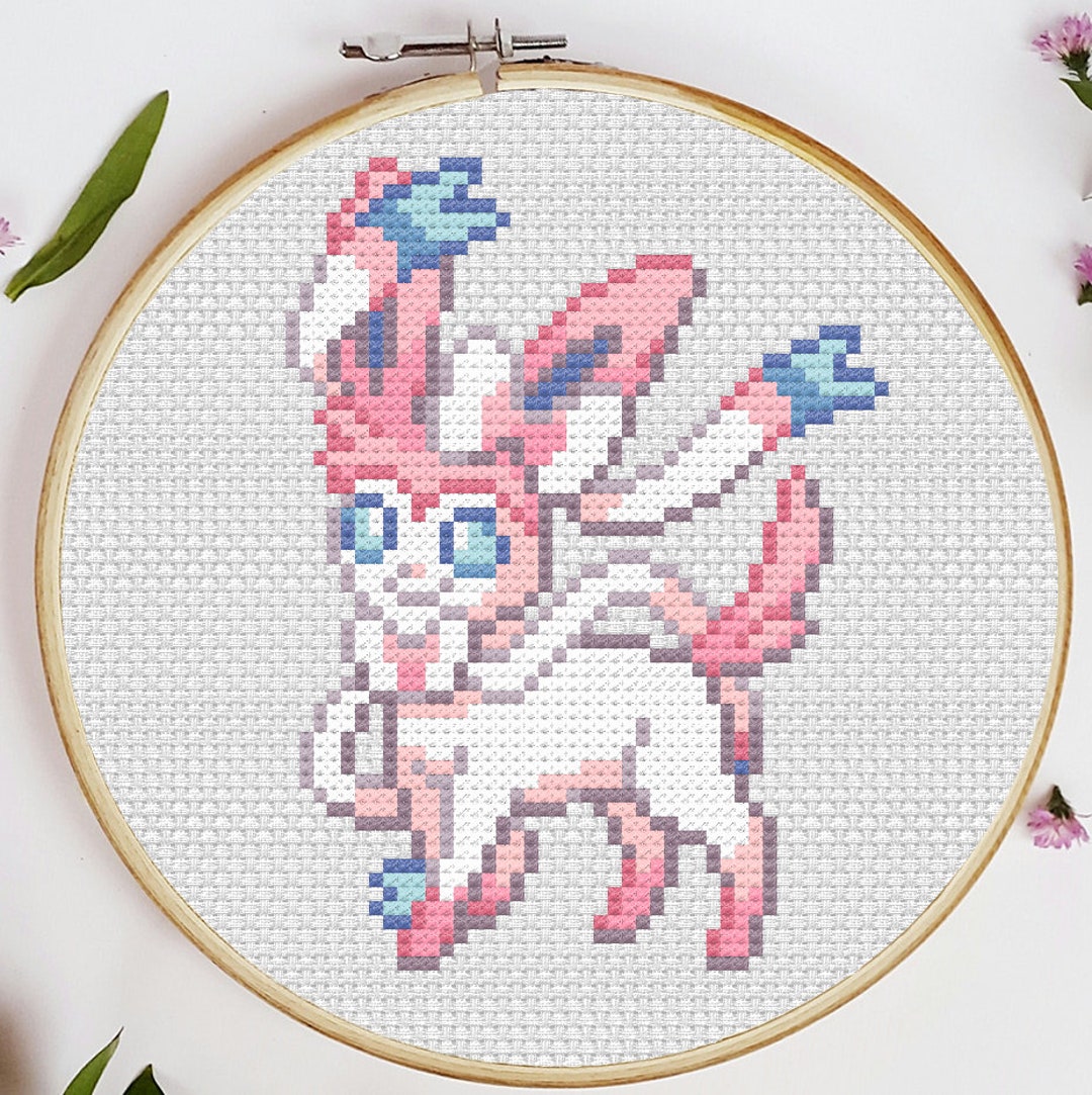 Sylveon Pokemon Cross Stitch PDF Pattern - Etsy