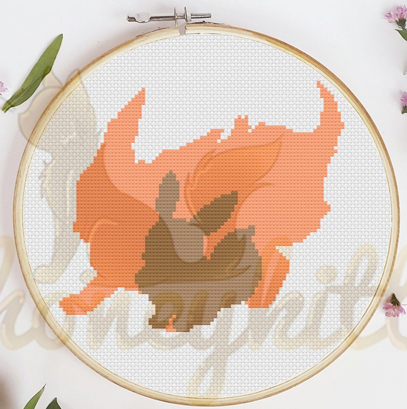 Flareon Cross Stitch Pattern Eevee Cross Stitch Pattern Etsy