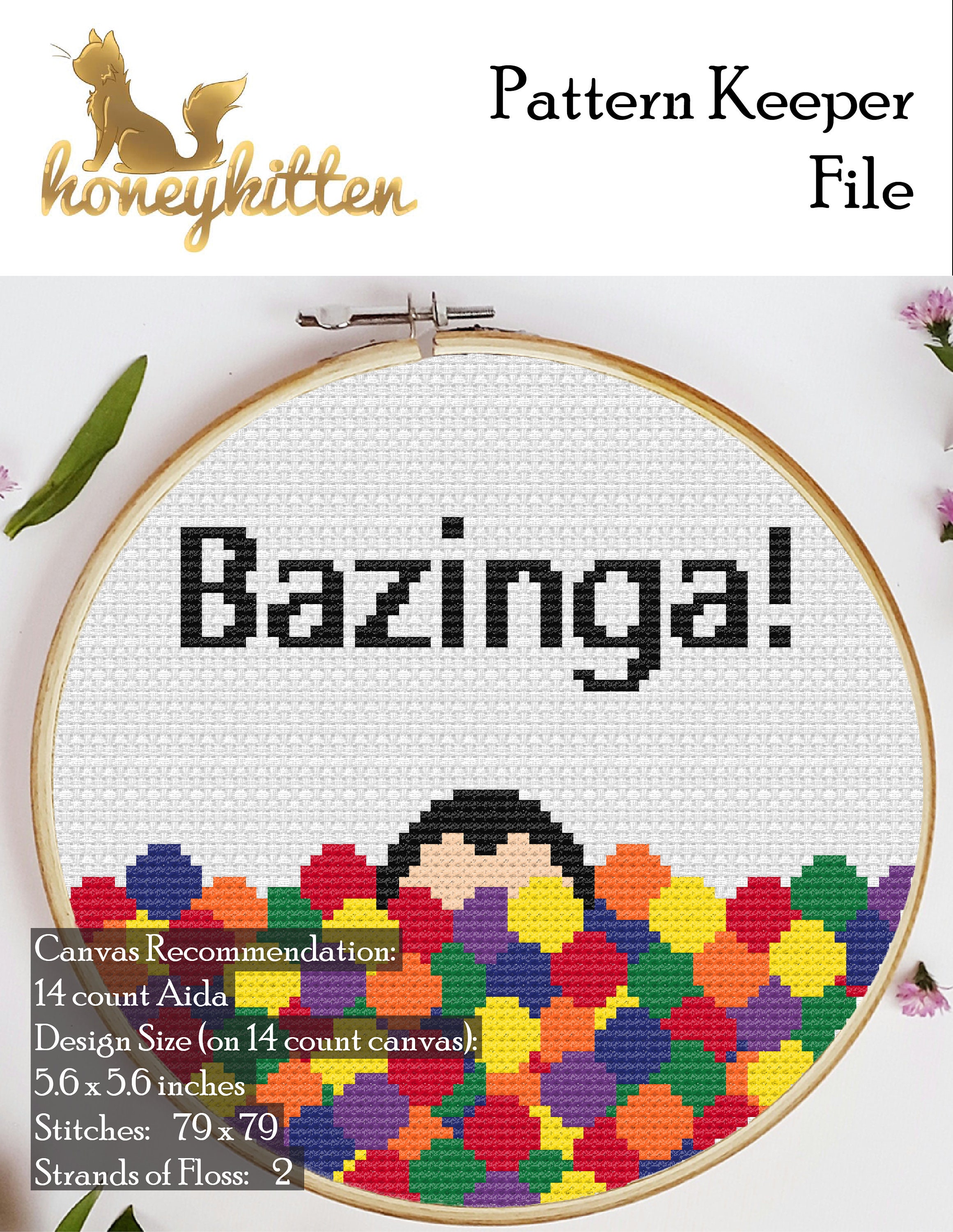 The Big Bang Theory Cross Stitch PDF Pattern | Bazinga