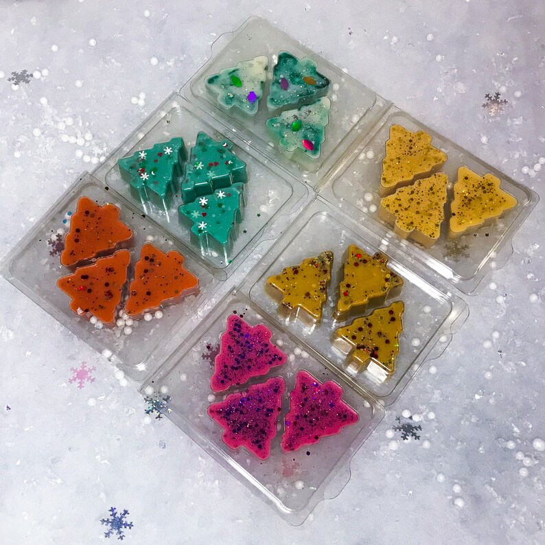 Christmas tree clamshell Christmas wax melts Christmas tree Etsy